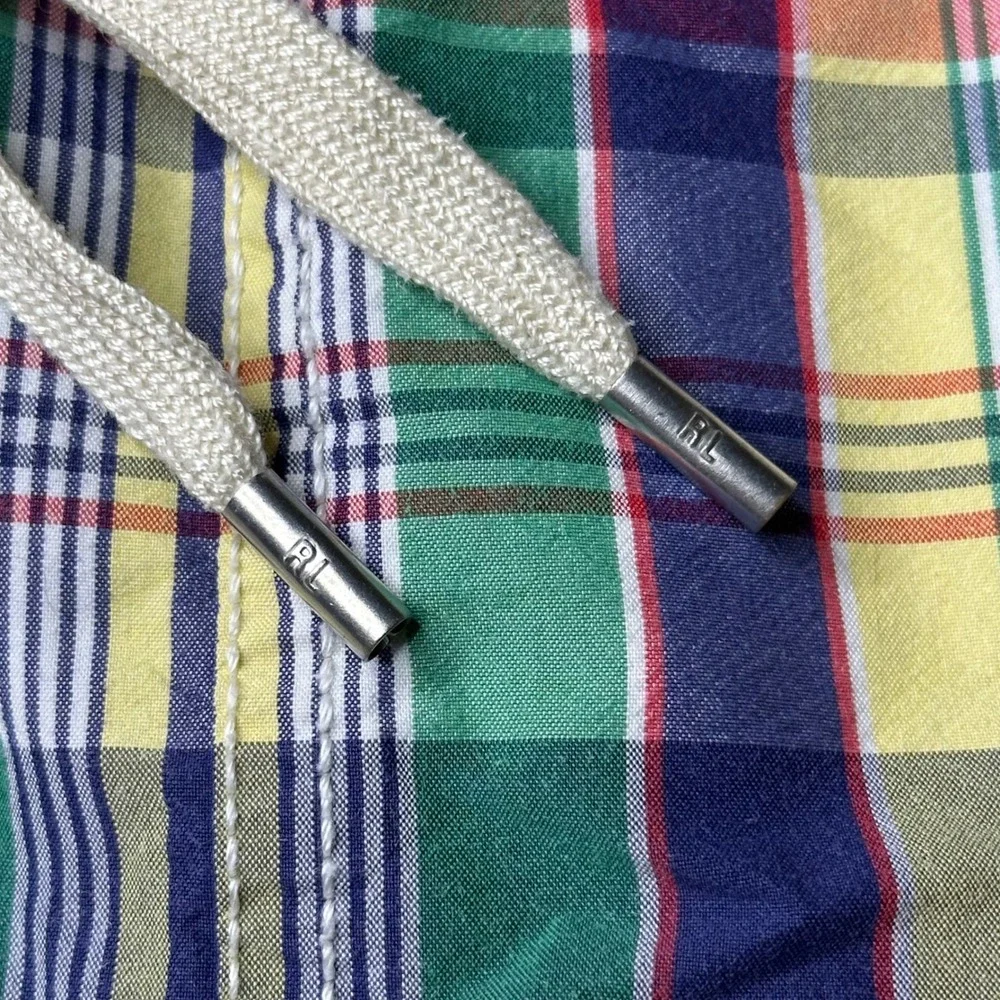 Polo Ralph Lauren Swim Trunks Mens 3XB Multi-Color Plaid Mesh Lined Drawstring